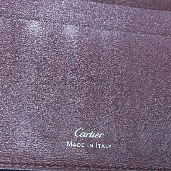 CARTIER: Black, Leather Double C Logo Wallet/Organizer #1308 - Picture 7 of 7